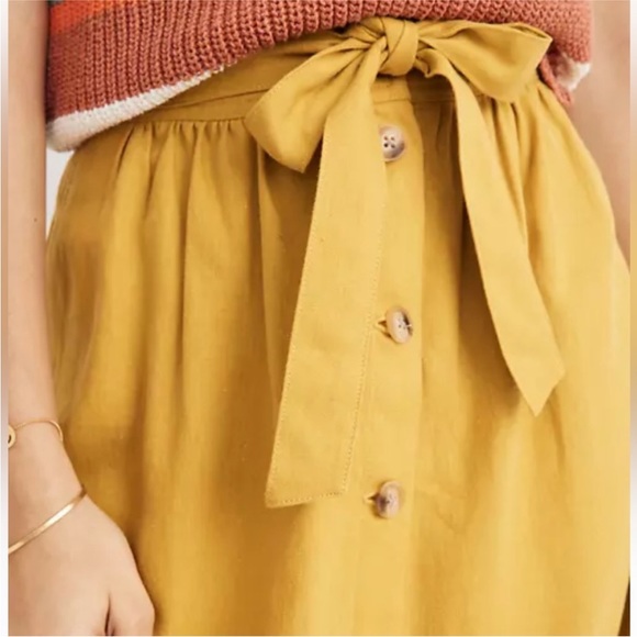 Madewell Paliside Midi Linen Skirt - Picture 4 of 12